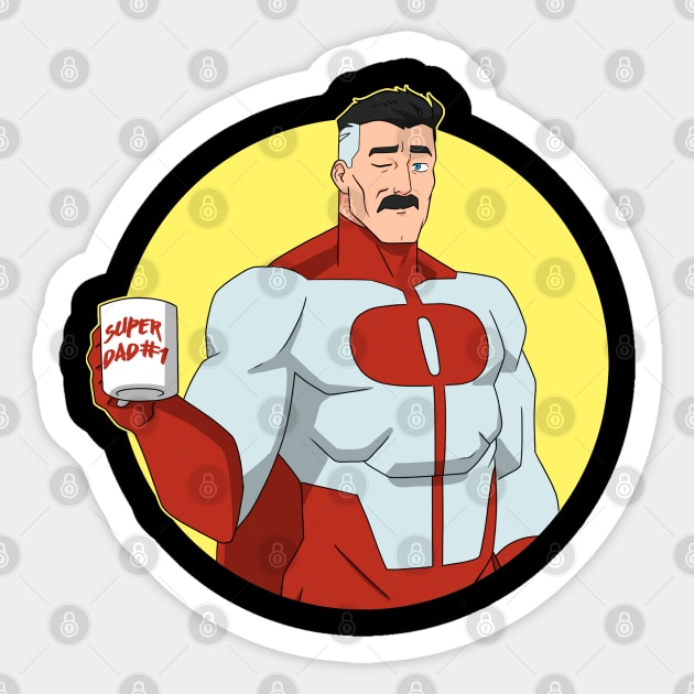 Superdad N1 Sticker by MarianoSan